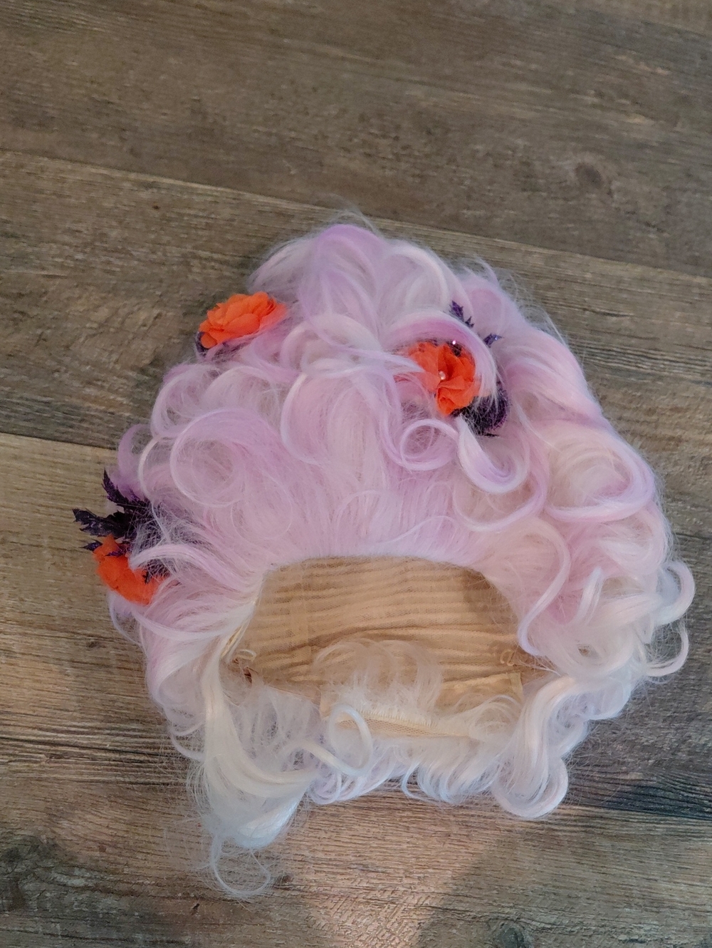 Halloween Purple White Floral Wig - Picture 2 of 4